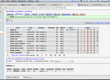 MySQL / phpMyAdmin Training